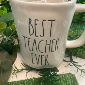 Best Teacher Ever Ceramic Mug - White by Rae Dunn